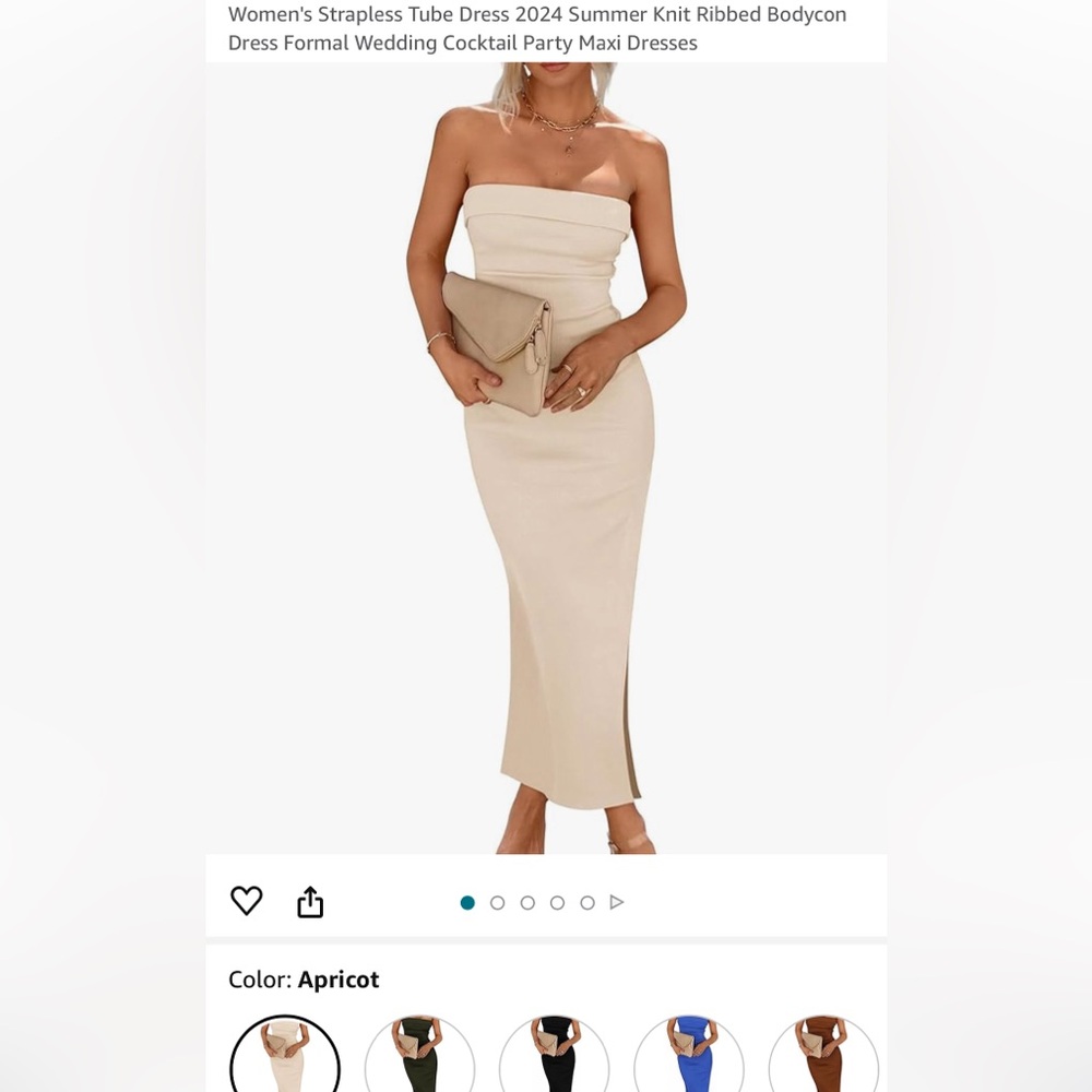 NWOT, strapless tube dress